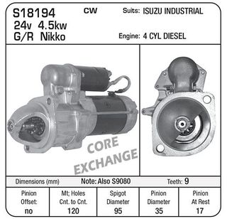 STARTER SUIT ISUZU INDUSTRIAL 24V SC$200