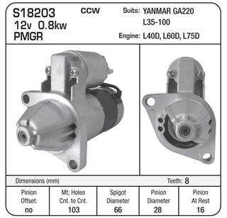 STR YANMAR GA220 L35-100 CCW GENUINE MAHLE