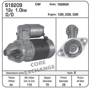 STR YANMAR 1-3GM 9TH CW D/D