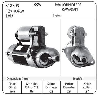 STARTER HIT 9TH CCW JOHN DEERE
