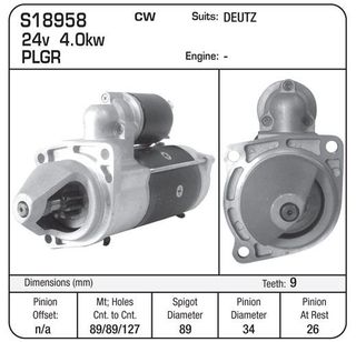 STARTER 24V 9TH SUIT DEUTZ