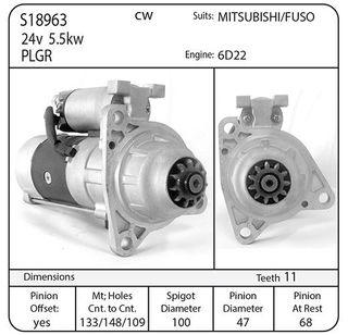 STARTER 6D22 24V 5.5KW PLANETRY TYPE