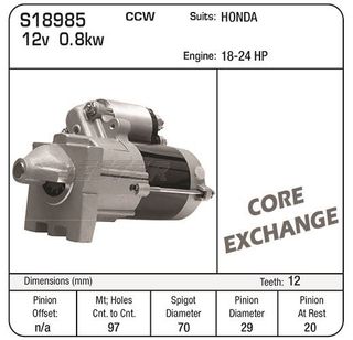 STARTER HONDA STATIONARY 12TH