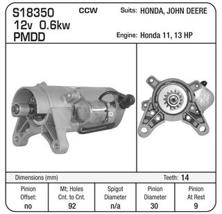 STARTER HONDA  14TH PMDD