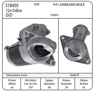 STARTER KAWASAKI MULE CW 9TH