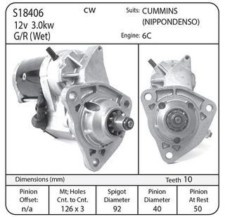 STR. 12V 4KW CUMMINS 6C WET