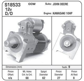 STARTER KAWASAKI 10-12HP