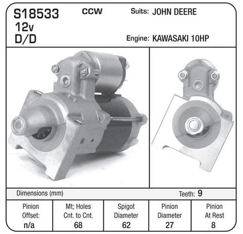 STARTER KAWASAKI 10-12HP