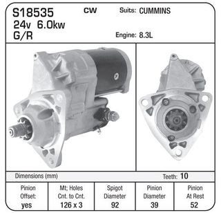 CUMMINS 24V, 10TOOTH (WET)