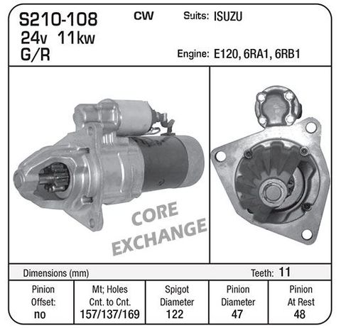 STARTER 24V E120 11KW HITACHI