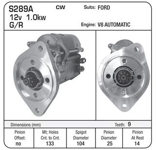 STARTER FORD V8 AUTO  ND  G/R