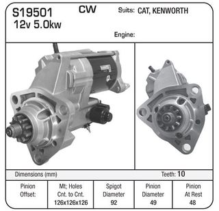 DENSO R TYPE STR - 12V 10TH 5.0KW