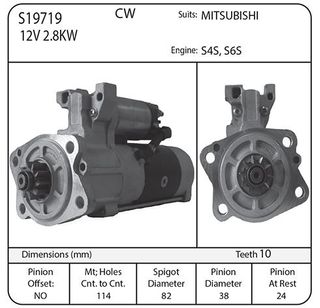 STARTER S4S/ S6S 12V 2.8KW 10TH G/R