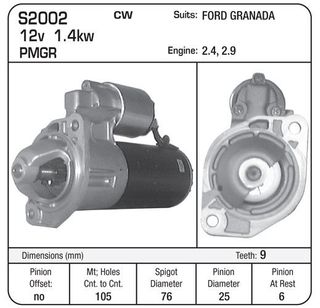 STARTER 12V PMGR FORD GRANADA