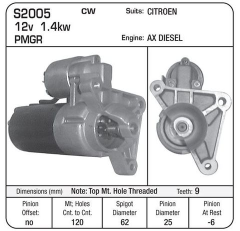 STR BOSCH 12V 2.3KW- Nissan 2.5l Diesel