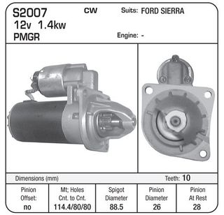 STARTER FORD 12V PMGR