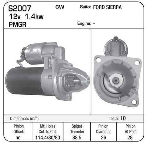 STARTER FORD 12V PMGR