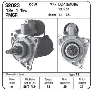 STARTER 11TH CCW SUIT Maxima VQ30,25,20