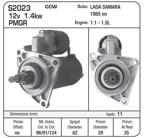 STARTER 11TH CCW SUIT Maxima VQ30,25,20