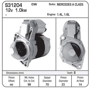 STR- MERC,A-CLASS, 12V 8TH
