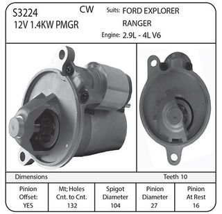 STR 12V 1.4KW 10TH EXPLORER 91-95