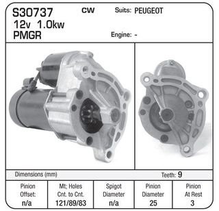 STARTER PEUGOT 306