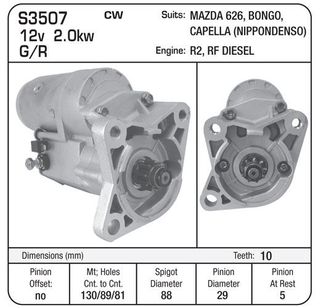 STARTER R2 RF MAZDA ND TYPE 12V