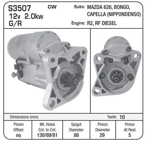 STARTER R2 RF MAZDA ND TYPE 12V