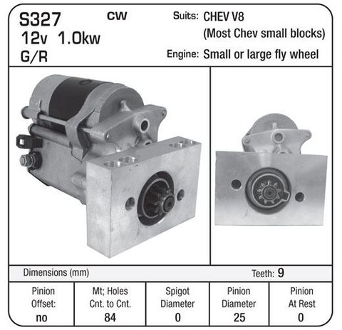 STARTER FORCE G/R 9TH SB CHEV