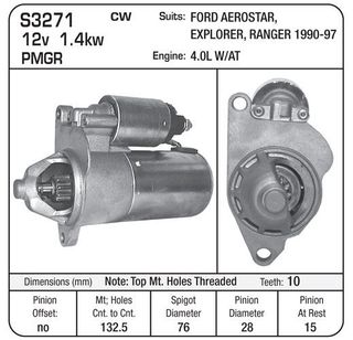 STARTER FORD 4.0L V6 PMGR EXPLORER/RANGER 99-2006