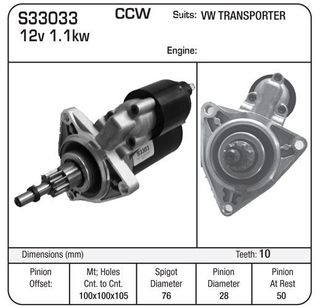 STARTER  VW TRANSPORTER  98-2003