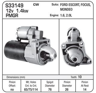 FORD ESCORT,FOCUS  MONDEO 1.6L, 1.8L, 2.0L 1995-02