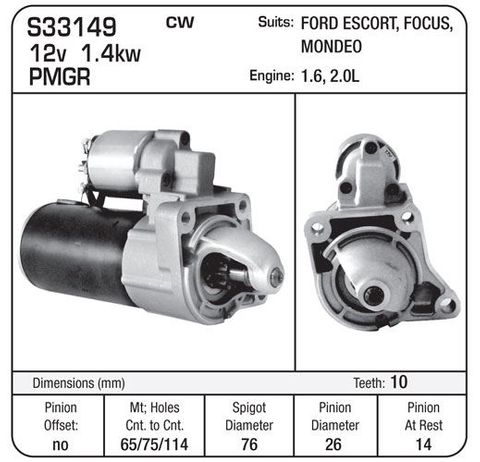 FORD ESCORT,FOCUS  MONDEO 1.6L, 1.8L, 2.0L 1995-02