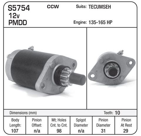 STARTER TECUMSEH OHV135-OHV175
