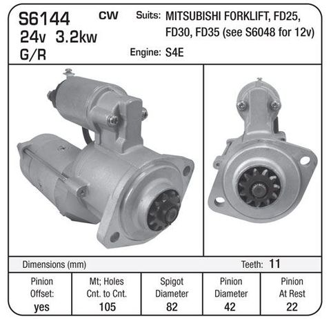 STARTER 24V G/R SUIT MIT