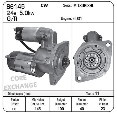 STARTER 24V G/R 6D31