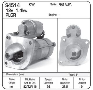 STARTER FIAT , ALFA