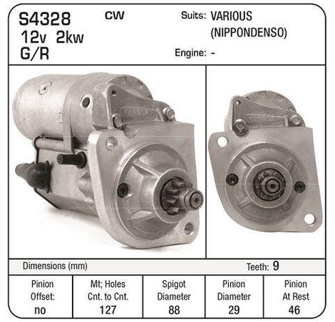 STARTER 12V ND RPL DELCO 9TH 29MM