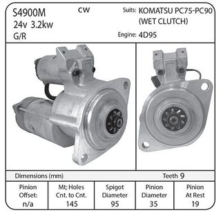 STARTER 24V MIT G/R RPL NIKKO (WET) MITSI VERSION