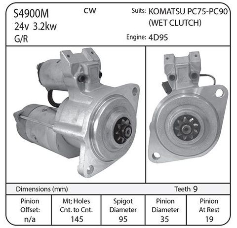 STARTER 24V MIT G/R RPL NIKKO (WET) MITSI VERSION