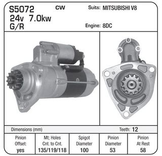 STARTER MITSI 7KW PLGR 8DC93-10