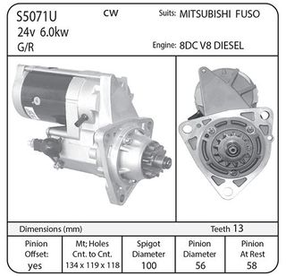 STR,24V 5.5KW NDGR MITSI V8