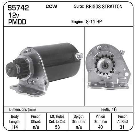 STARTER BRIGGS 8-11 HP