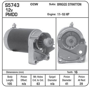 STARTER BRIGGS 14-18 HP