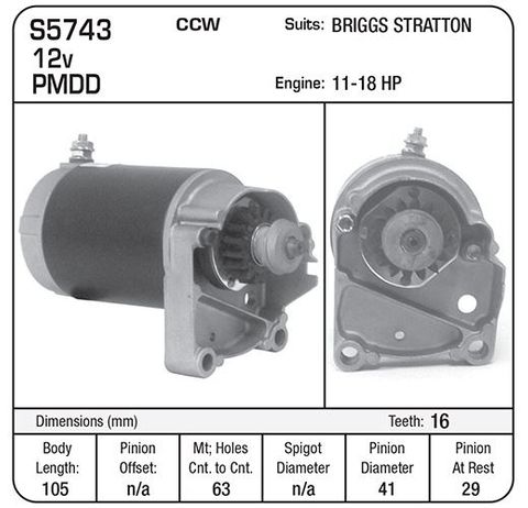 STARTER BRIGGS 14-18 HP
