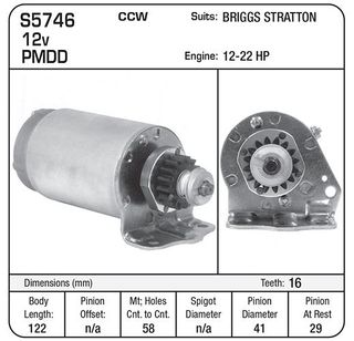 STARTER BRIGGS 12HP-22HP