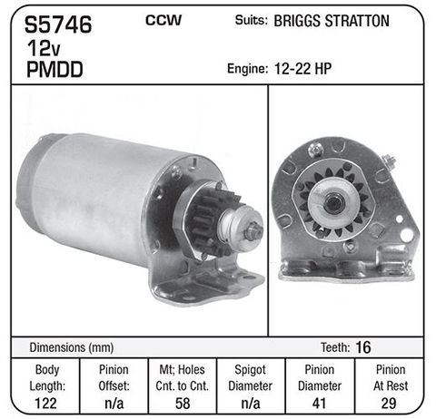 STARTER BRIGGS 12HP-22HP