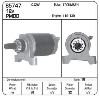 TECUMSEH CCW 10TH SUIT OHV 110- 130 ENG