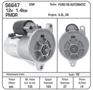 STR SUIT FORD AUTO (NEW NOSELESS) 3.8 V6 MUSTANG