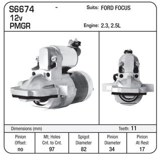 STARTER MAZDA/FORD  ESCAPE TRIBUTE 2004-2006